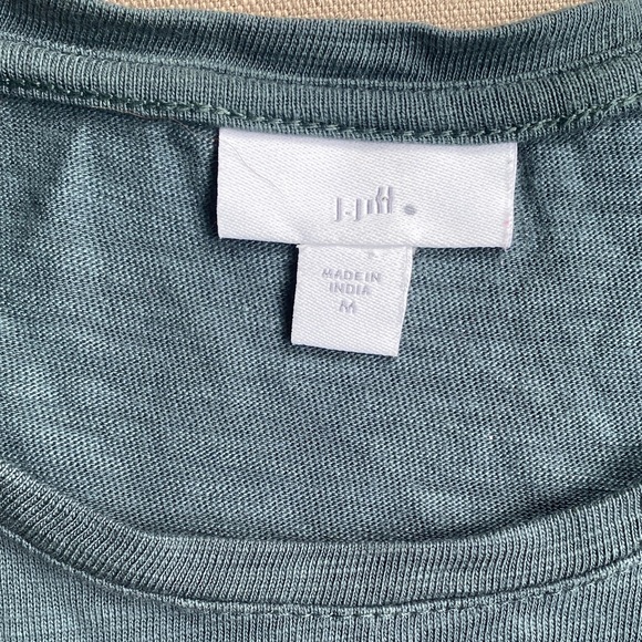 J Jill Fatigue Green Sleeveless Tiered Dress - Picture 4 of 10